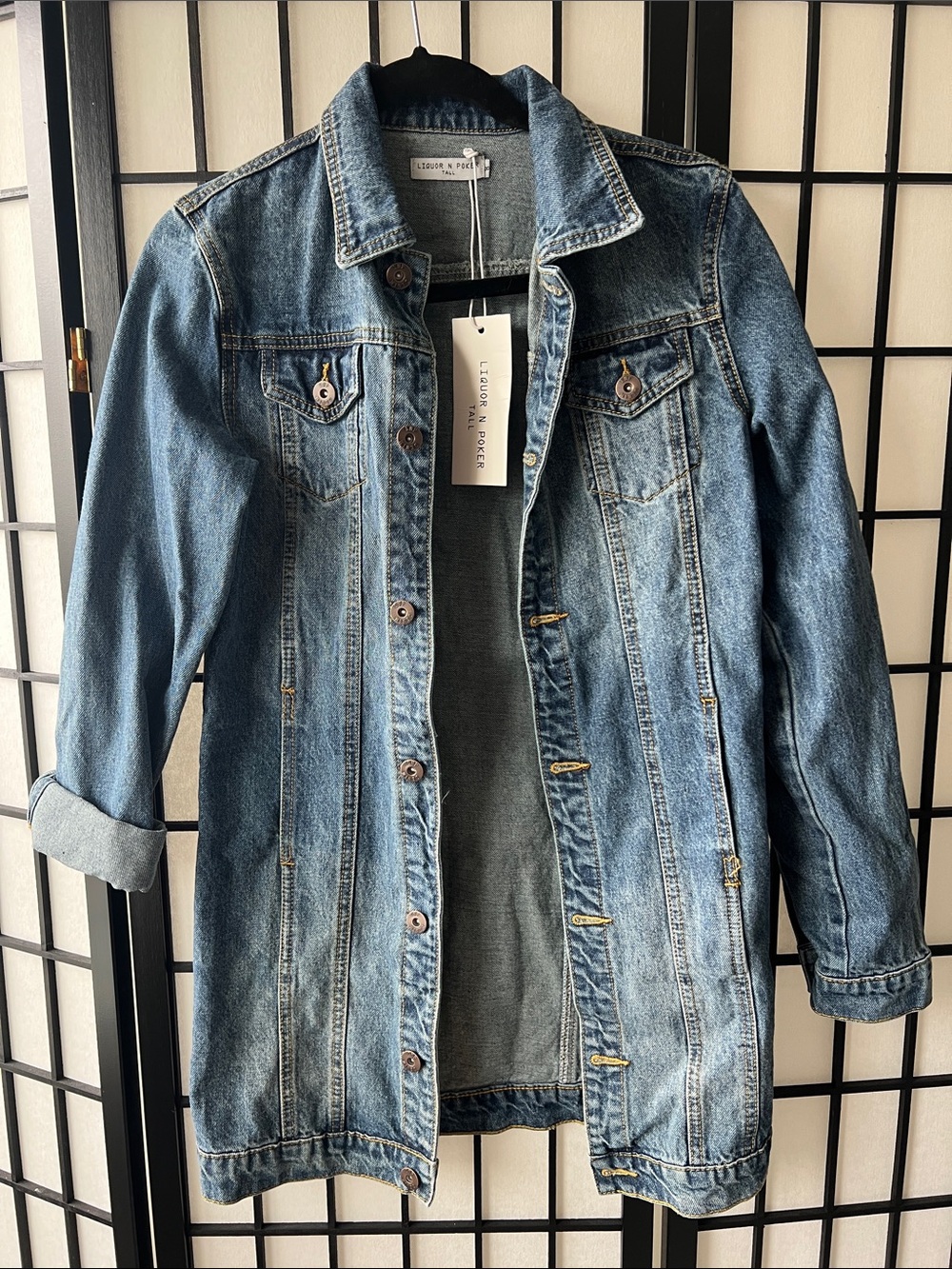 Liverpool Jeans Co. Women’s Long Denim Jacket - Blue